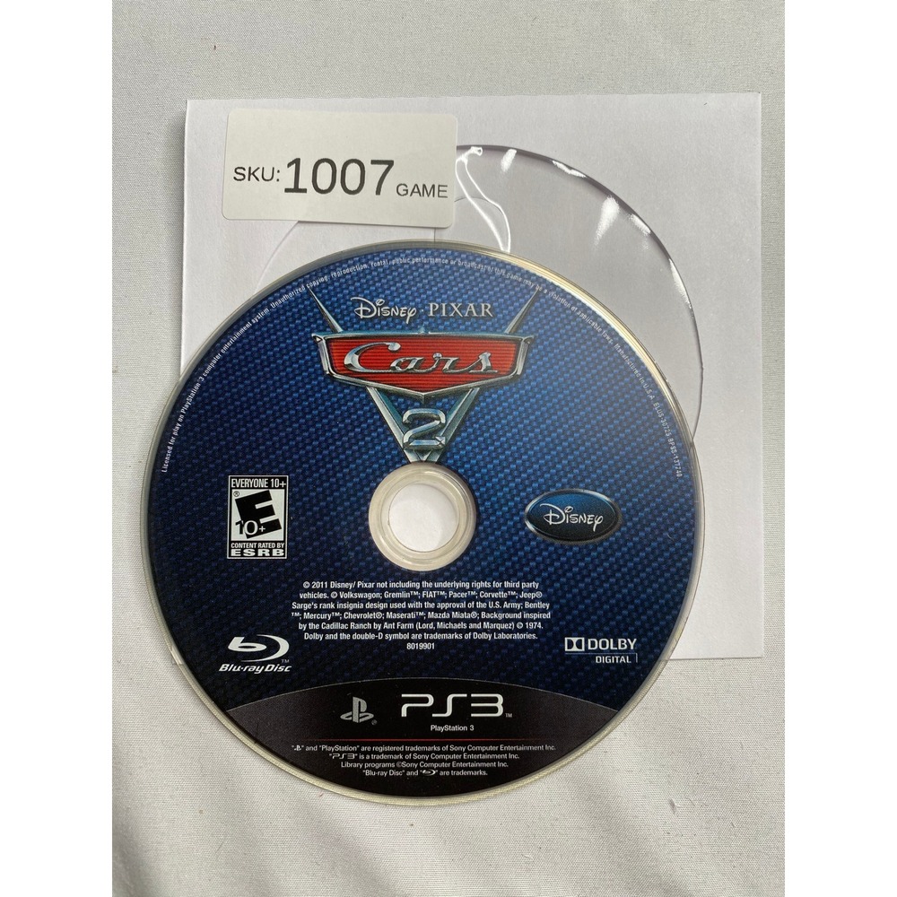 Disney Pixar Cars 2 Sony PlayStation 3